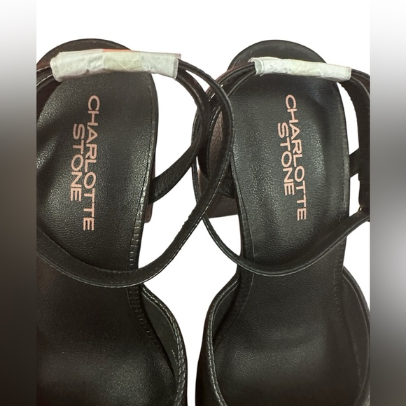 NWT Charlotte Stone Petra Platform Shoes in Black/ Butter Size 8 - Picture 10 of 16